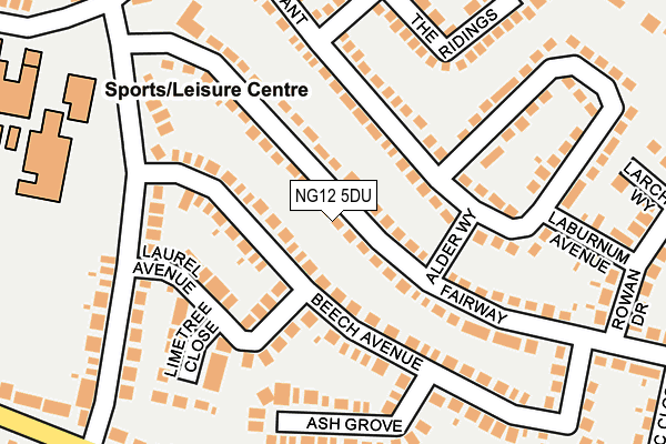 NG12 5DU map - OS OpenMap – Local (Ordnance Survey)