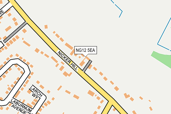 NG12 5EA map - OS OpenMap – Local (Ordnance Survey)