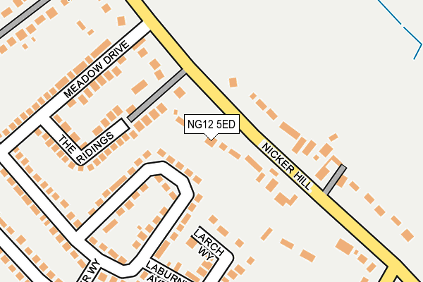 NG12 5ED map - OS OpenMap – Local (Ordnance Survey)