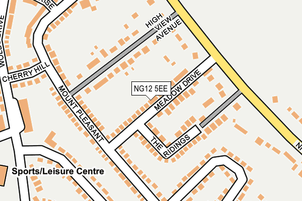 NG12 5EE map - OS OpenMap – Local (Ordnance Survey)