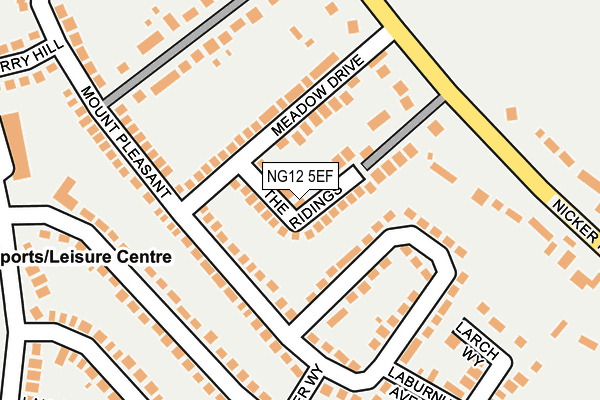 NG12 5EF map - OS OpenMap – Local (Ordnance Survey)