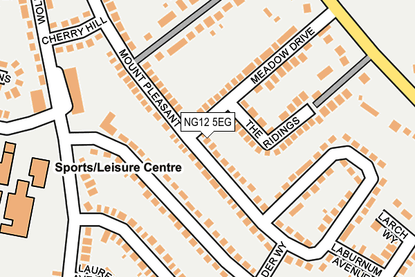 NG12 5EG map - OS OpenMap – Local (Ordnance Survey)