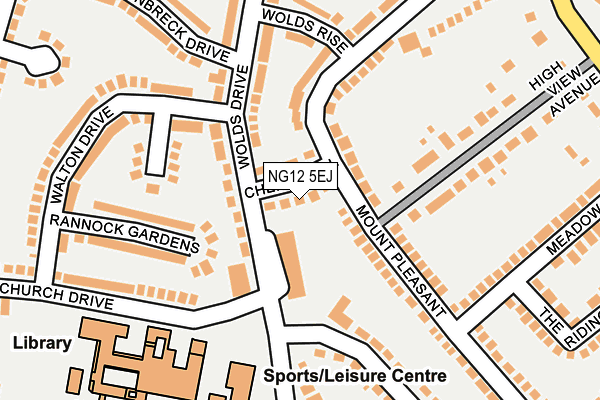 NG12 5EJ map - OS OpenMap – Local (Ordnance Survey)