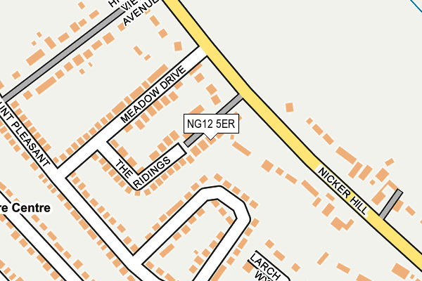 NG12 5ER map - OS OpenMap – Local (Ordnance Survey)