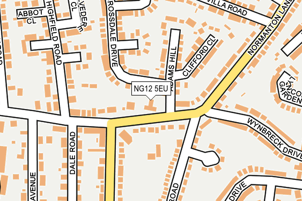 NG12 5EU map - OS OpenMap – Local (Ordnance Survey)