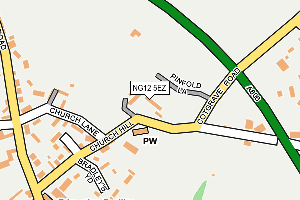 NG12 5EZ map - OS OpenMap – Local (Ordnance Survey)