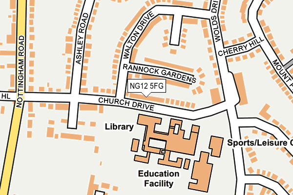 NG12 5FG map - OS OpenMap – Local (Ordnance Survey)