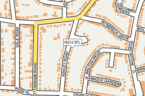 NG12 5FL map - OS OpenMap – Local (Ordnance Survey)