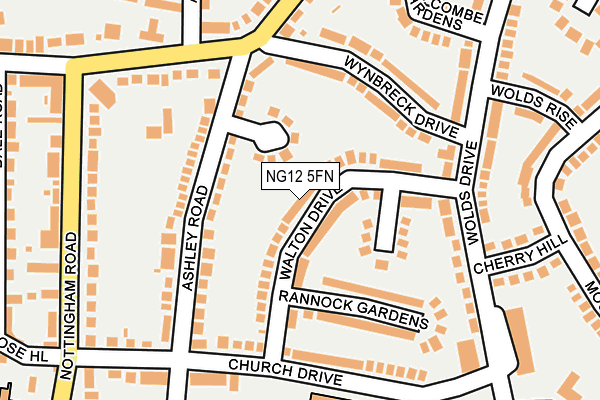 NG12 5FN map - OS OpenMap – Local (Ordnance Survey)