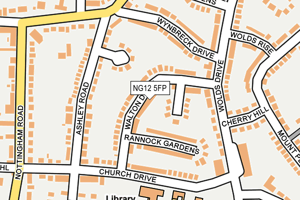 NG12 5FP map - OS OpenMap – Local (Ordnance Survey)