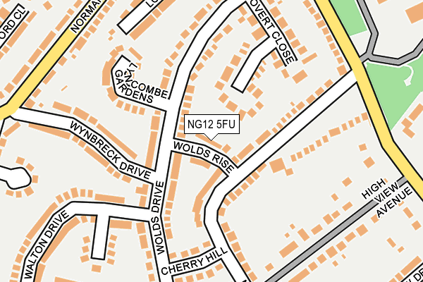 NG12 5FU map - OS OpenMap – Local (Ordnance Survey)