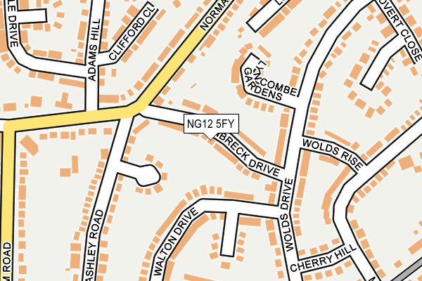 NG12 5FY map - OS OpenMap – Local (Ordnance Survey)