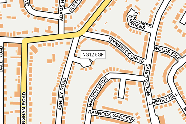 NG12 5GF map - OS OpenMap – Local (Ordnance Survey)