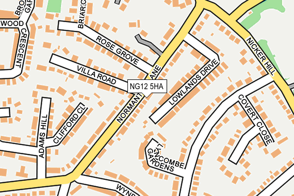 NG12 5HA map - OS OpenMap – Local (Ordnance Survey)