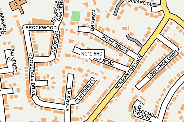 NG12 5HD map - OS OpenMap – Local (Ordnance Survey)