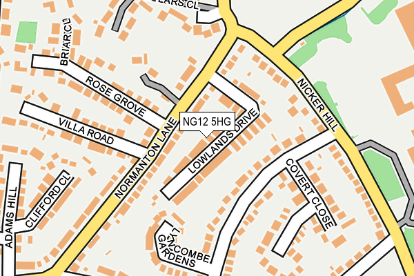 NG12 5HG map - OS OpenMap – Local (Ordnance Survey)