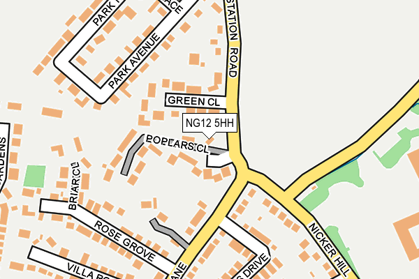 NG12 5HH map - OS OpenMap – Local (Ordnance Survey)