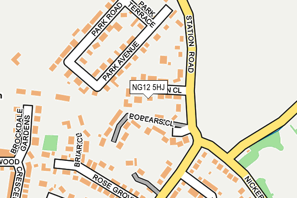 NG12 5HJ map - OS OpenMap – Local (Ordnance Survey)