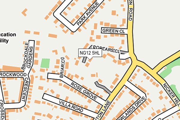 NG12 5HL map - OS OpenMap – Local (Ordnance Survey)