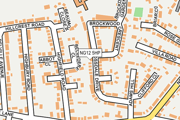 NG12 5HP map - OS OpenMap – Local (Ordnance Survey)