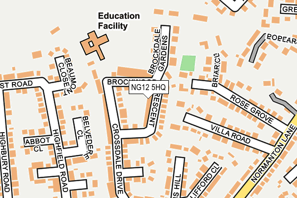 NG12 5HQ map - OS OpenMap – Local (Ordnance Survey)