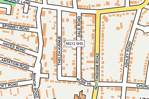 NG12 5HS map - OS OpenMap – Local (Ordnance Survey)