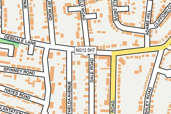 NG12 5HT map - OS OpenMap – Local (Ordnance Survey)