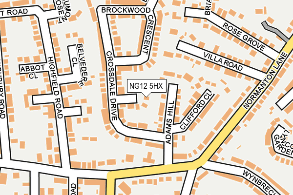 NG12 5HX map - OS OpenMap – Local (Ordnance Survey)