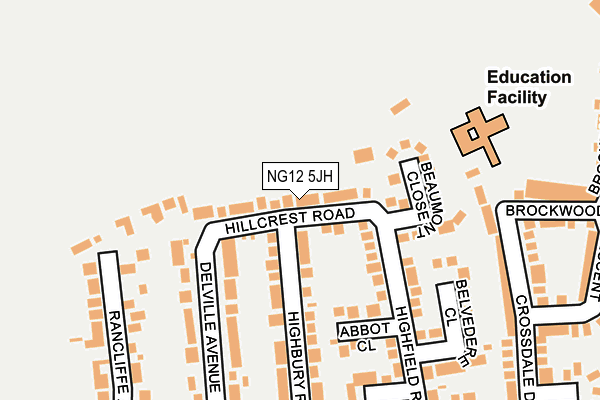 NG12 5JH map - OS OpenMap – Local (Ordnance Survey)