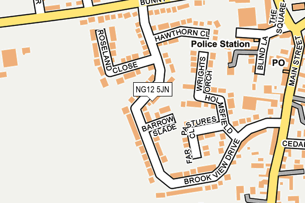 NG12 5JN map - OS OpenMap – Local (Ordnance Survey)