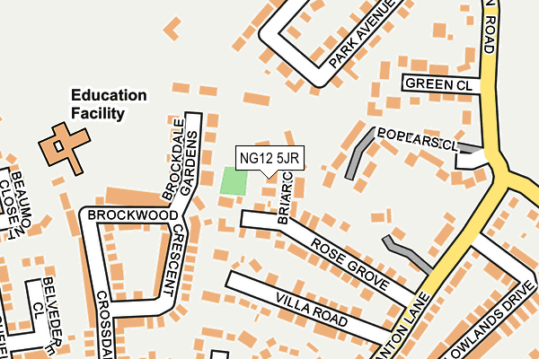NG12 5JR map - OS OpenMap – Local (Ordnance Survey)
