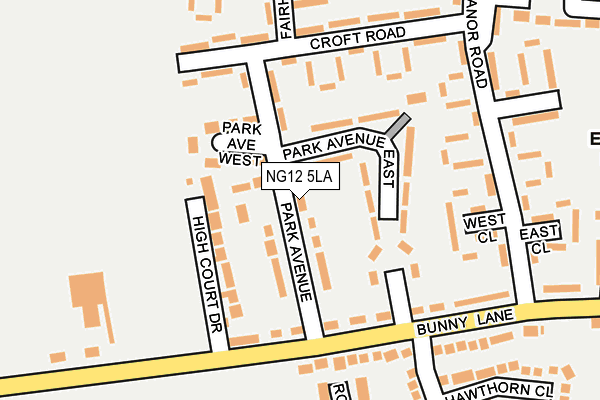 NG12 5LA map - OS OpenMap – Local (Ordnance Survey)