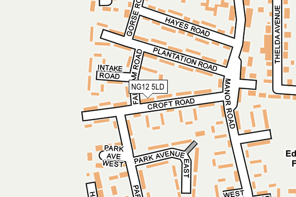 NG12 5LD map - OS OpenMap – Local (Ordnance Survey)