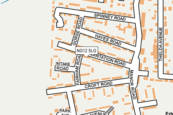 NG12 5LG map - OS OpenMap – Local (Ordnance Survey)