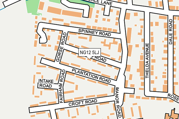 NG12 5LJ map - OS OpenMap – Local (Ordnance Survey)