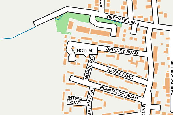 NG12 5LL map - OS OpenMap – Local (Ordnance Survey)