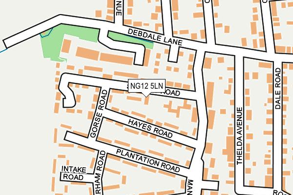NG12 5LN map - OS OpenMap – Local (Ordnance Survey)