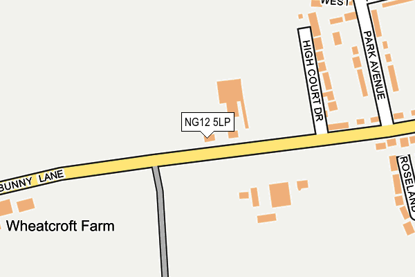 NG12 5LP map - OS OpenMap – Local (Ordnance Survey)