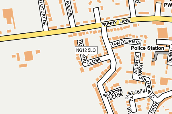 NG12 5LQ map - OS OpenMap – Local (Ordnance Survey)