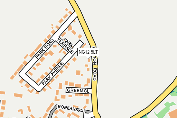 NG12 5LT map - OS OpenMap – Local (Ordnance Survey)