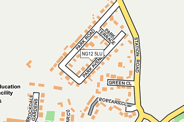 NG12 5LU map - OS OpenMap – Local (Ordnance Survey)