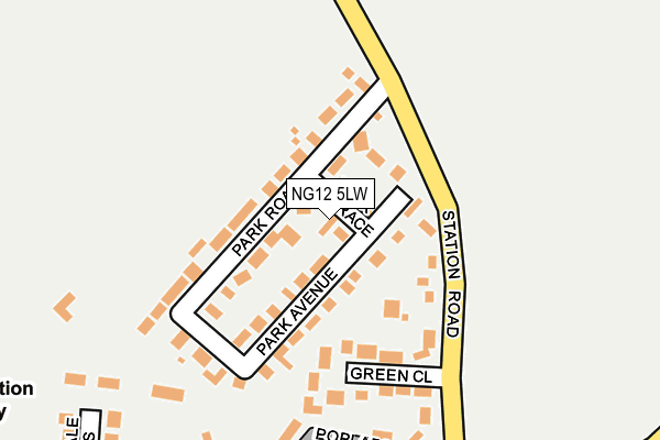 NG12 5LW map - OS OpenMap – Local (Ordnance Survey)