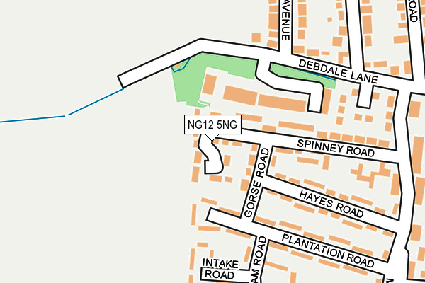 NG12 5NG map - OS OpenMap – Local (Ordnance Survey)