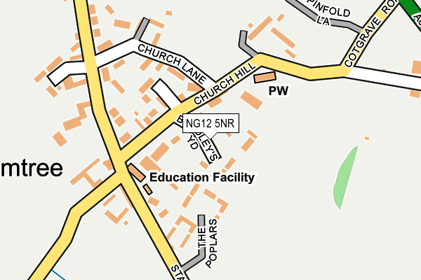 NG12 5NR map - OS OpenMap – Local (Ordnance Survey)