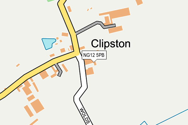 NG12 5PB map - OS OpenMap – Local (Ordnance Survey)