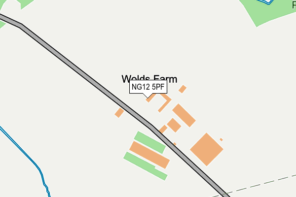 NG12 5PF map - OS OpenMap – Local (Ordnance Survey)