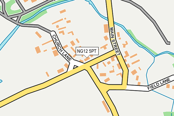 NG12 5PT map - OS OpenMap – Local (Ordnance Survey)