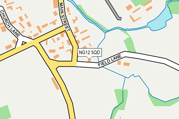 NG12 5QD map - OS OpenMap – Local (Ordnance Survey)