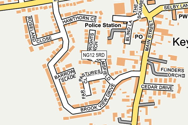 NG12 5RD map - OS OpenMap – Local (Ordnance Survey)