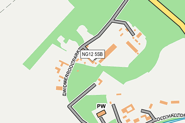 NG12 5SB map - OS OpenMap – Local (Ordnance Survey)